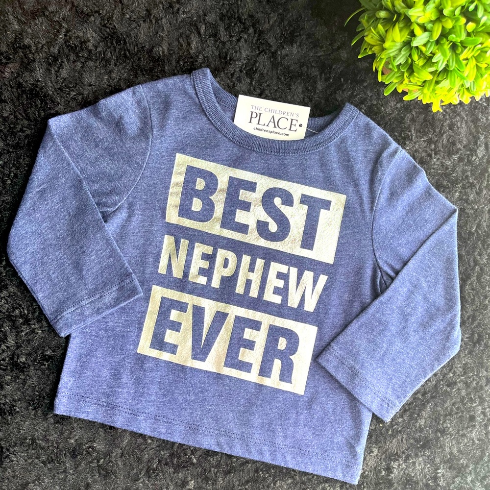 9-12 Month “BEST NEPHEW EVER” Long Sleeve Tee